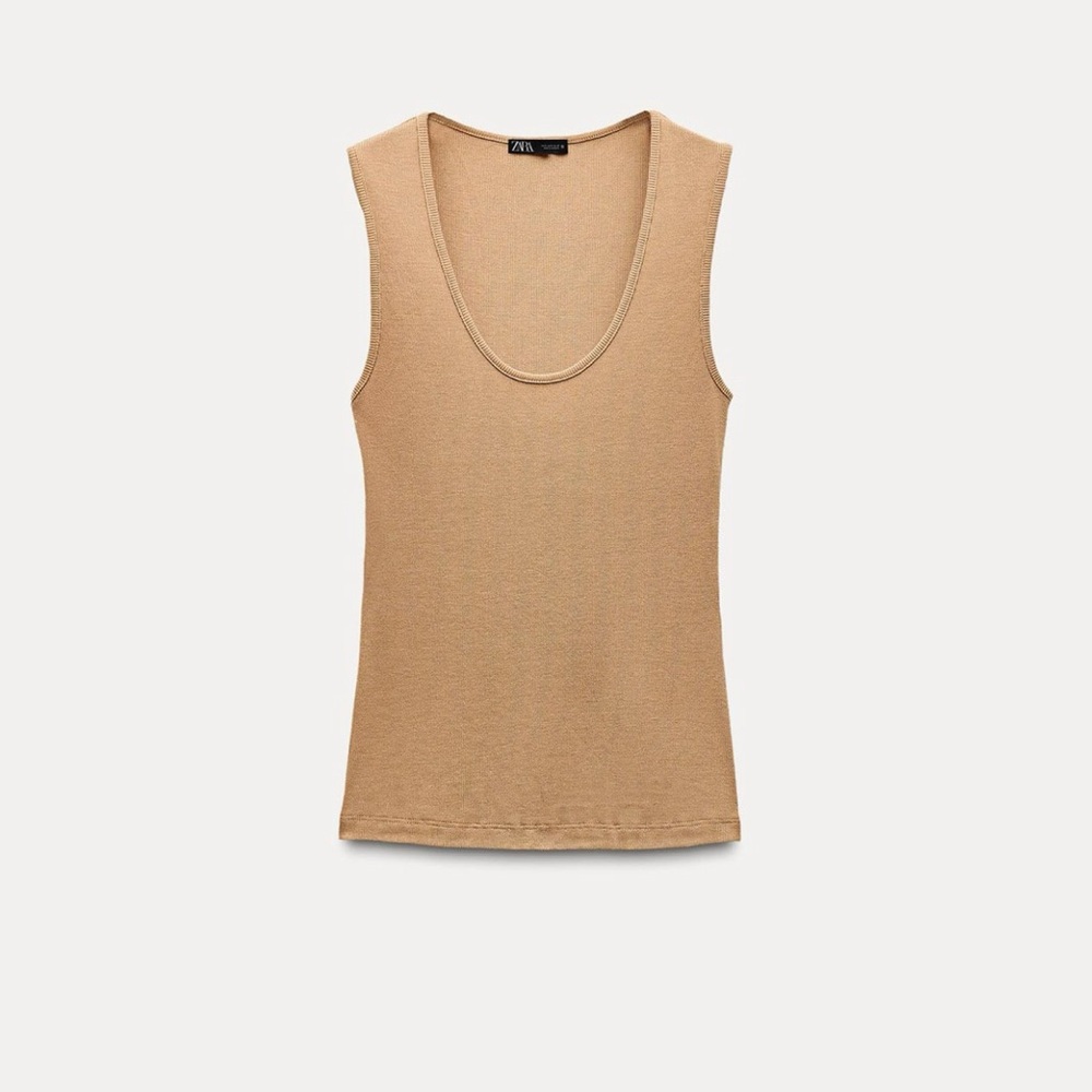(#120)ZARA Ribbed Tank Top - Picture 4 of 7